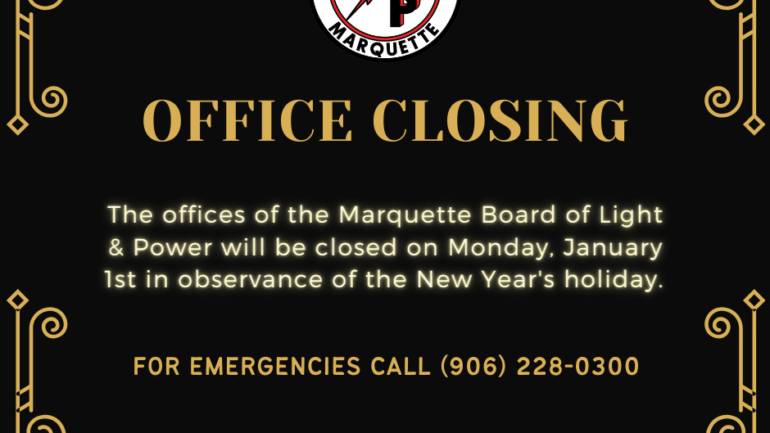 Office Closing – Monday, January 1st