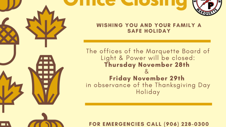 Office Closed – Thursday, November 28th & Friday the 29th, 2024