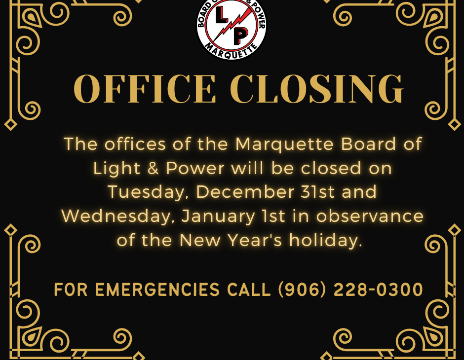 Office Closed – December 31st & January 1st