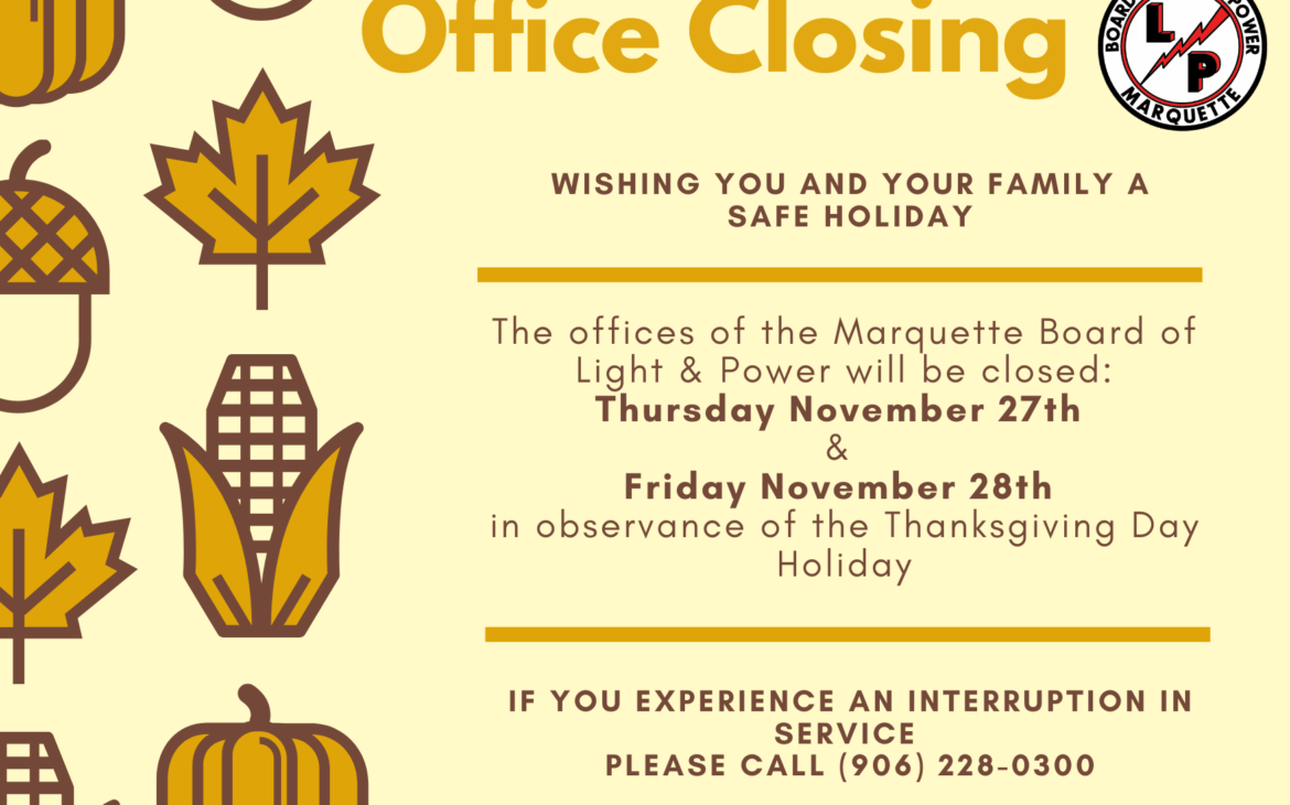 Office Closing – Nov. 27th & Nov. 28th