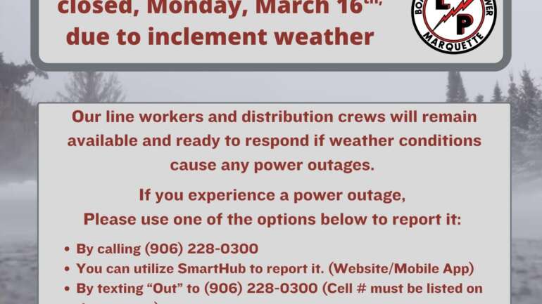 Billing office closed – Monday, March 16th, 2026