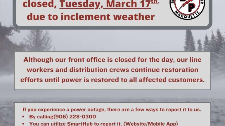 Billing office closed – Tuesday, March 17th, 2026