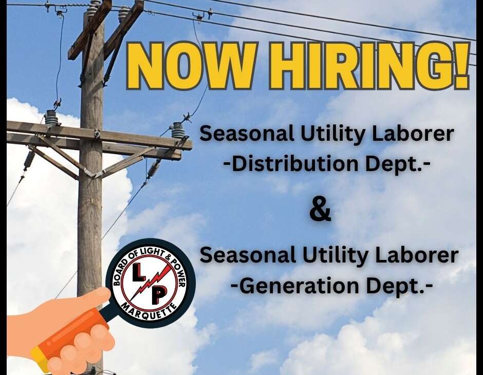 Now Hiring – Seasonal Utility Laborer – Dist & Generation Department