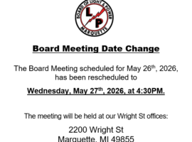 Board Meeting Date Change